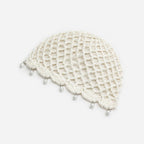 CAPPELLO IN RETE -  100% COTONE  - RICAMATO AD UNCINETTO