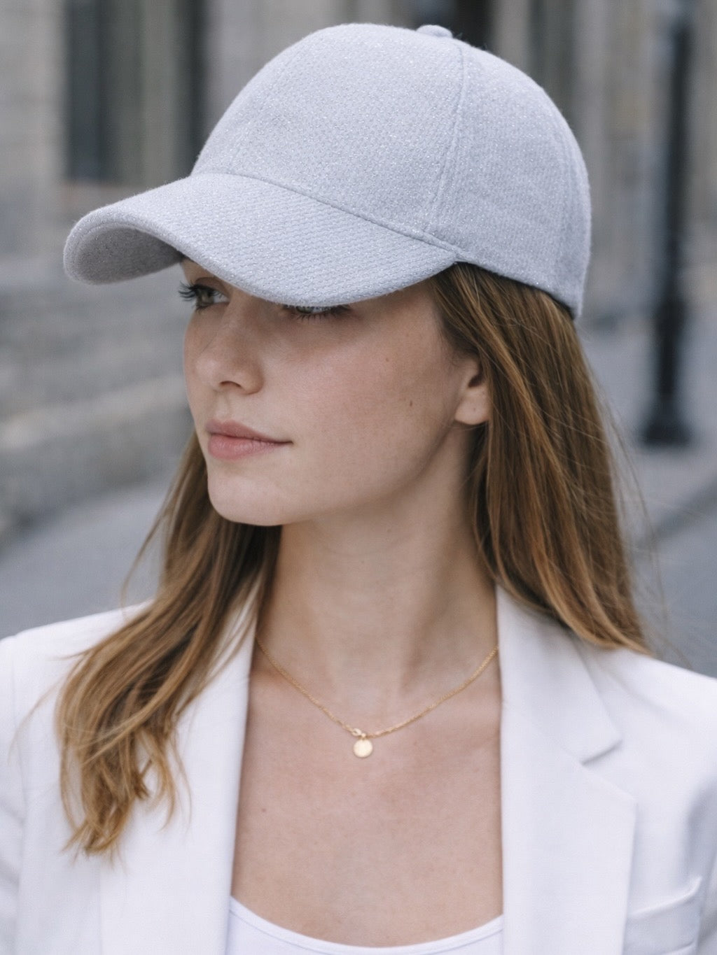 Cappellino GLITTER - DONNA -  BIANCO