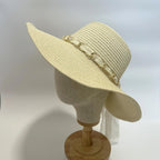 CAPPELLO IN CARTA - PERLINE - NASTRINO IN RASO - DONNA