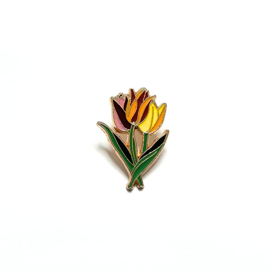 SPILLA TULIPANI INTRECCIATI