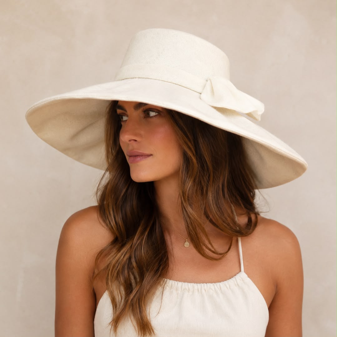 CAPPELLO TESA LARGA CON FIOCCO