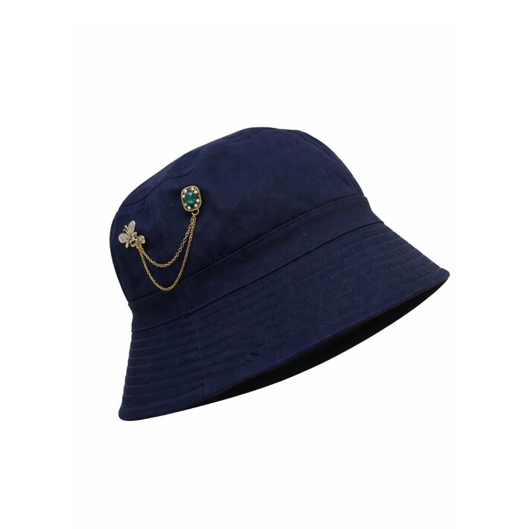 CAPPELLO ALLA PESCATORA - REVERSIBILE 2 COLORI - BIANCO/BLU - UNISEX - APE VERDE CATENELLA