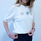 MAGLIONCINO PRIMAVERILE - DONNA - TEMA  MARE - TG UNICA